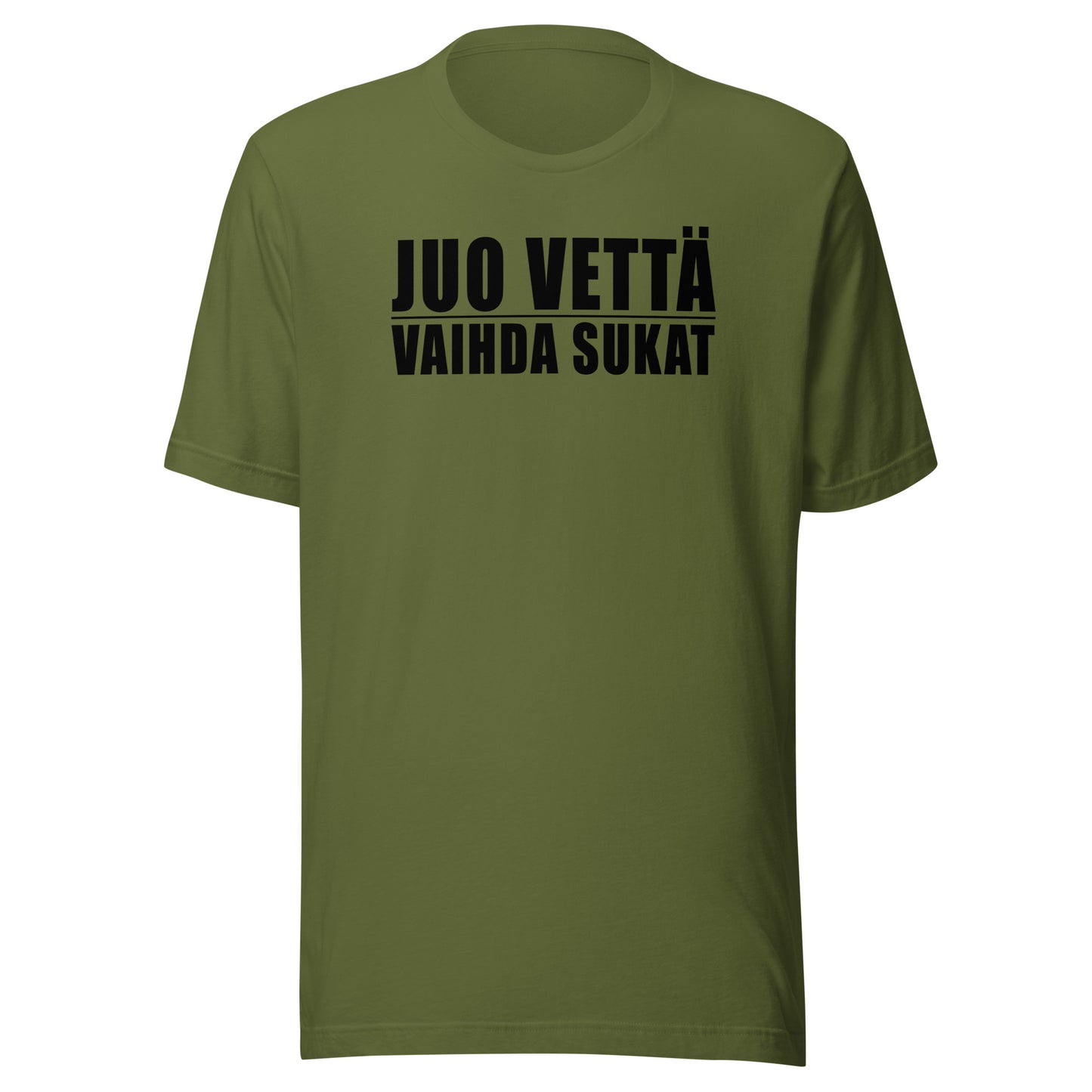 JUO VETTÄ | VAIHDA SUKAT - Unisex lyhythihainen T-paita, armeijanvihreä